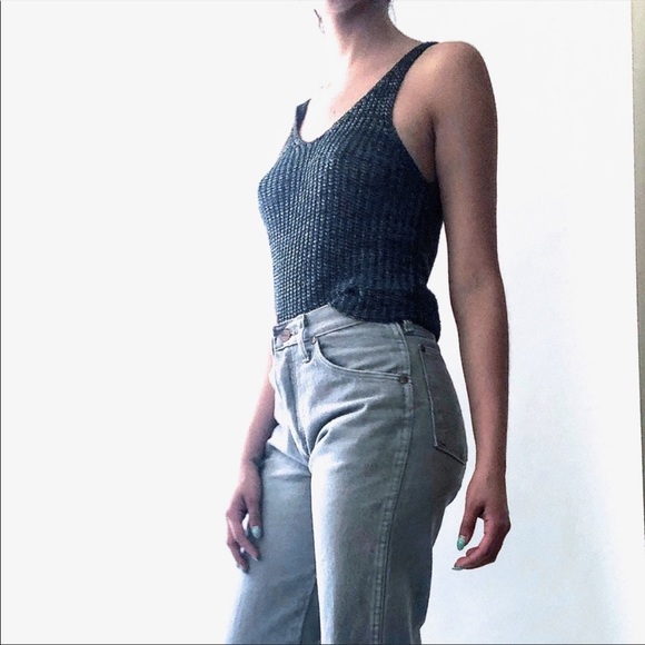 Vintage grey denim Wrangler jeans size 28, contemp womens 26 high waist - Picture 2 of 9